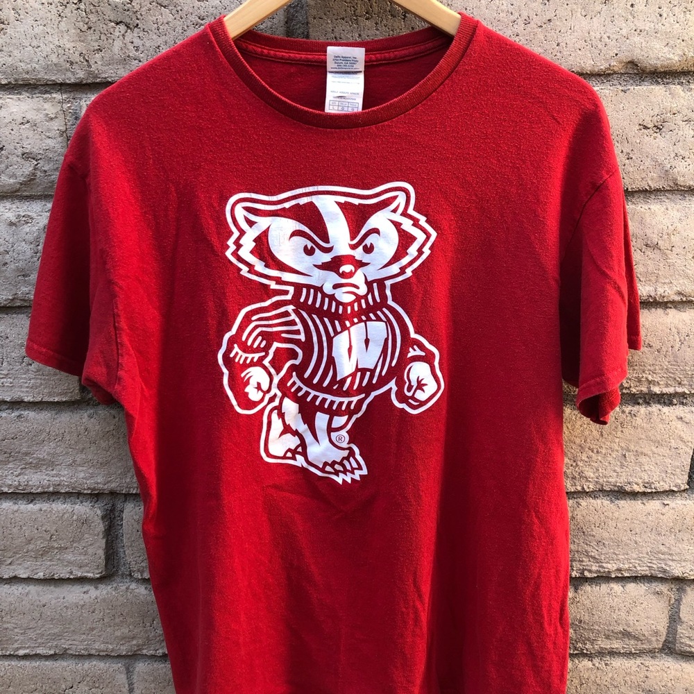 Vintage UW Madison Badger T Y2K University of Wisconsin graphic cotton uni…